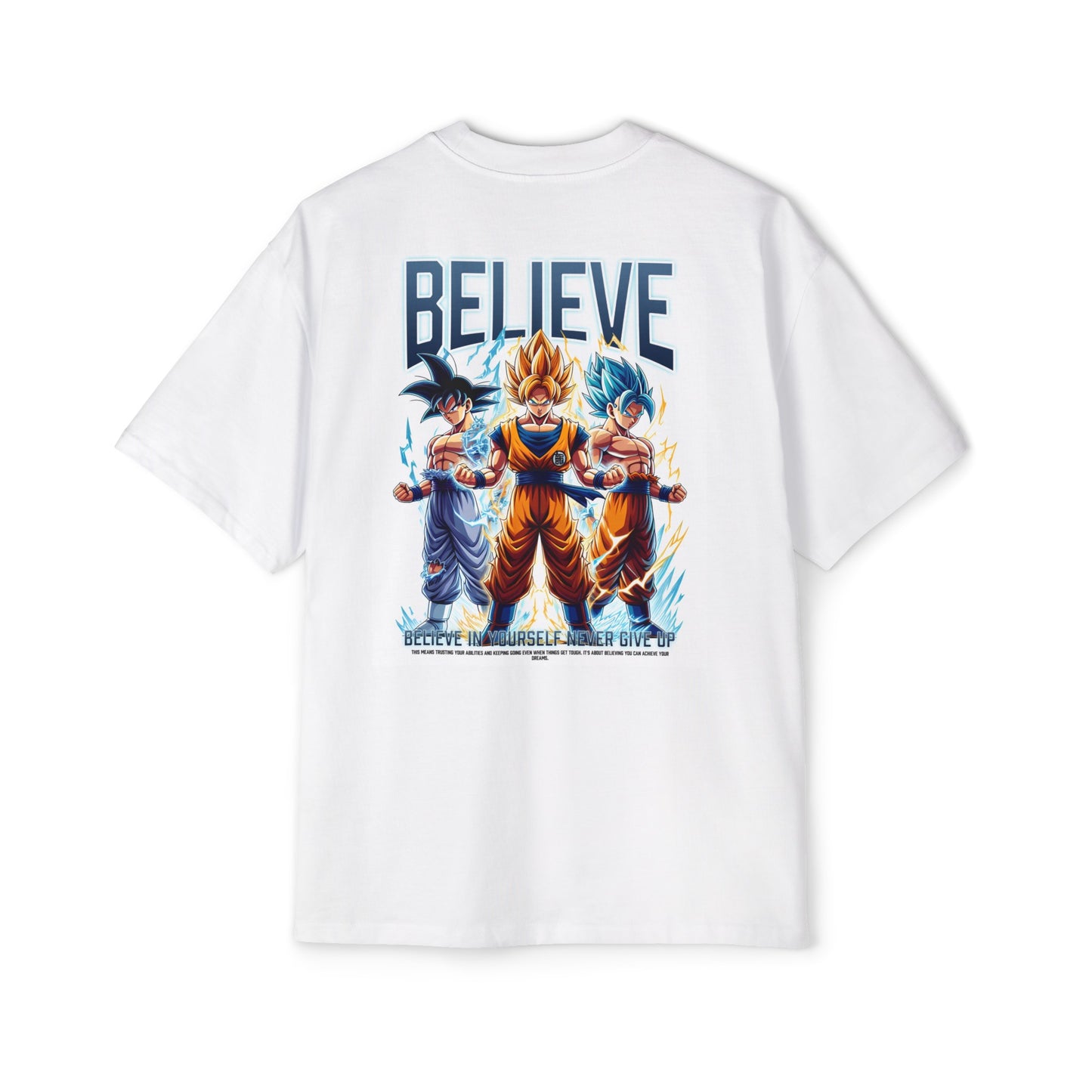 Goku- Believe Men's Heavy Oversized Tee