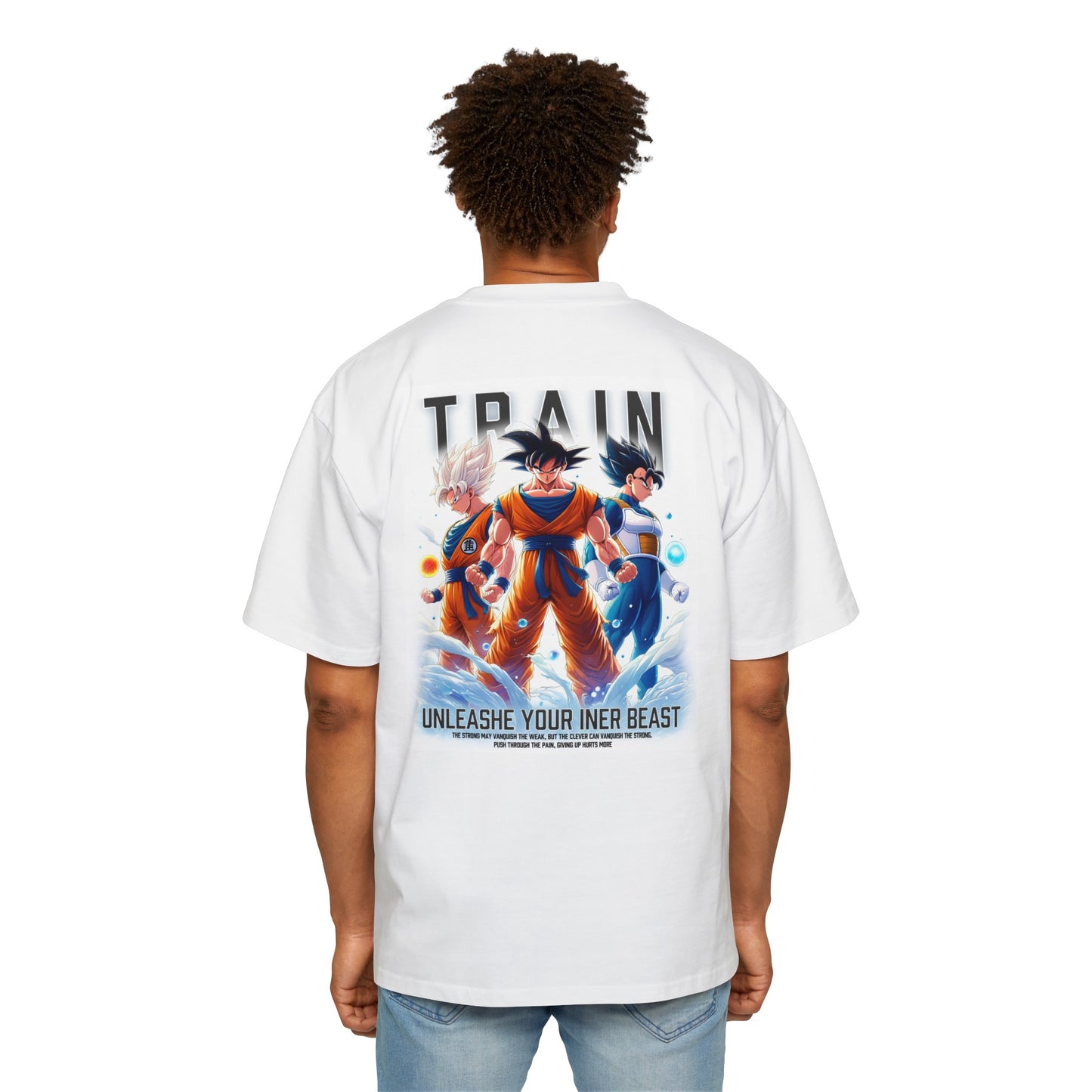 Goku-Train Men's Heavy Oversized Tee