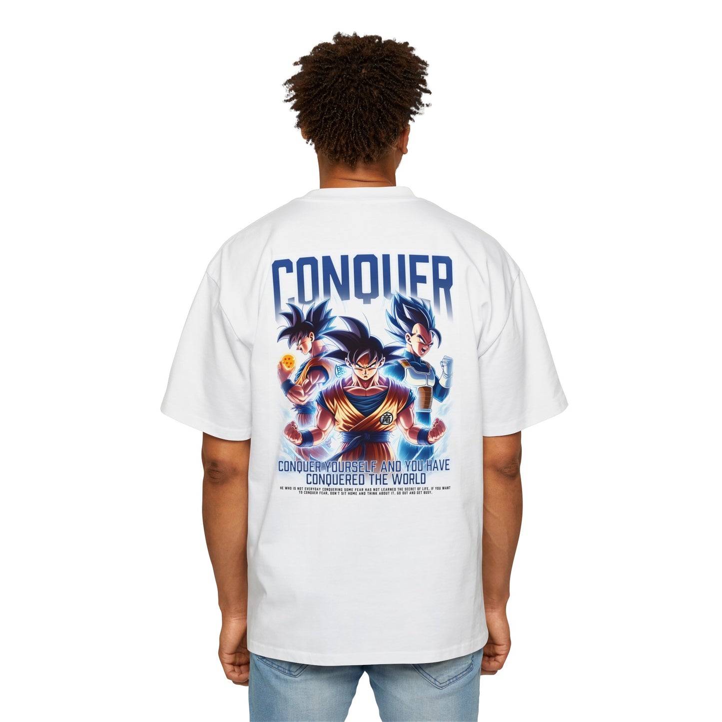 Goku- Conquer Men's Heavy Oversized Tee