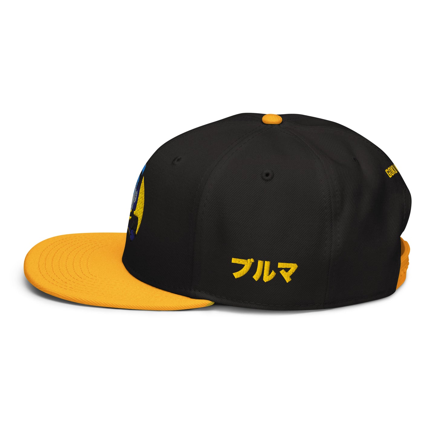 Left Side view of the Bulma Snapback Hat with sleek high-profile structure.