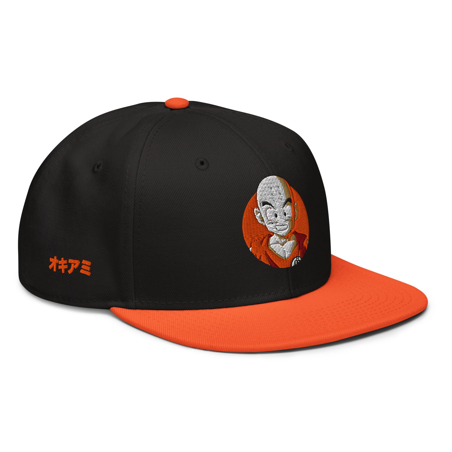 Krillin Snapback Hat with structured high-profile design and flat visor.