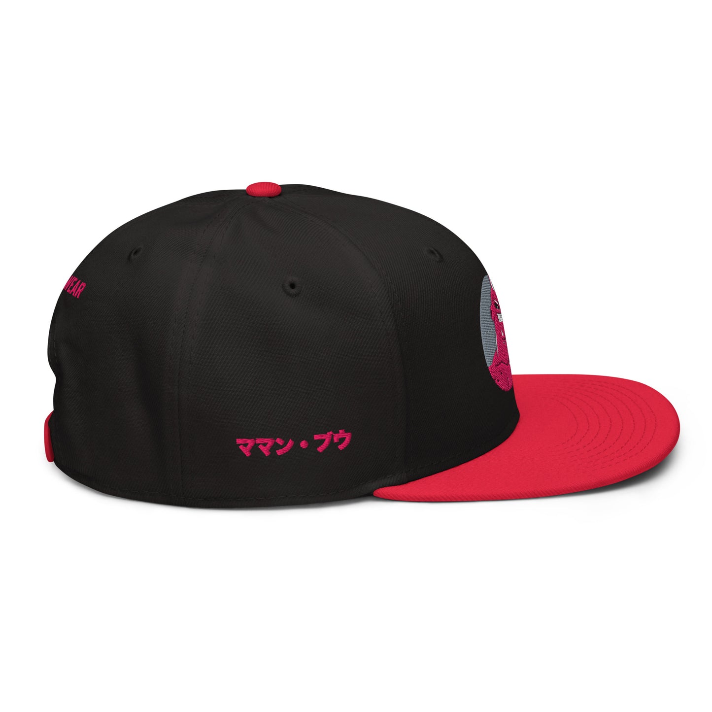 Right Side profile of the Majin Buu Snapback Hat with sleek anime streetwear design.