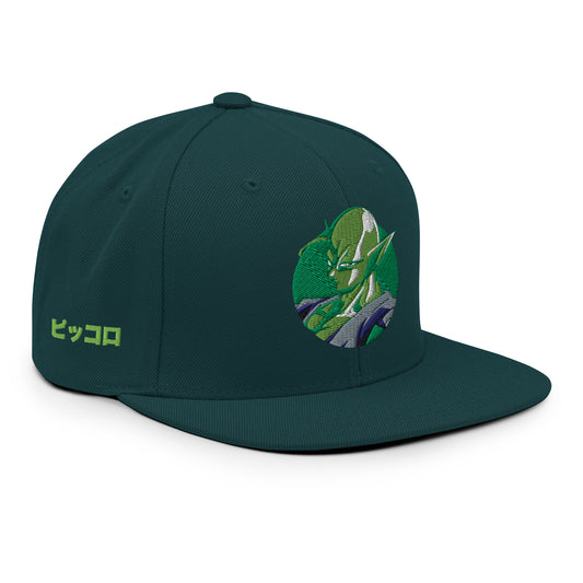 Right Side profile of the Piccolo Snapback Hat featuring Namekian-inspired design.