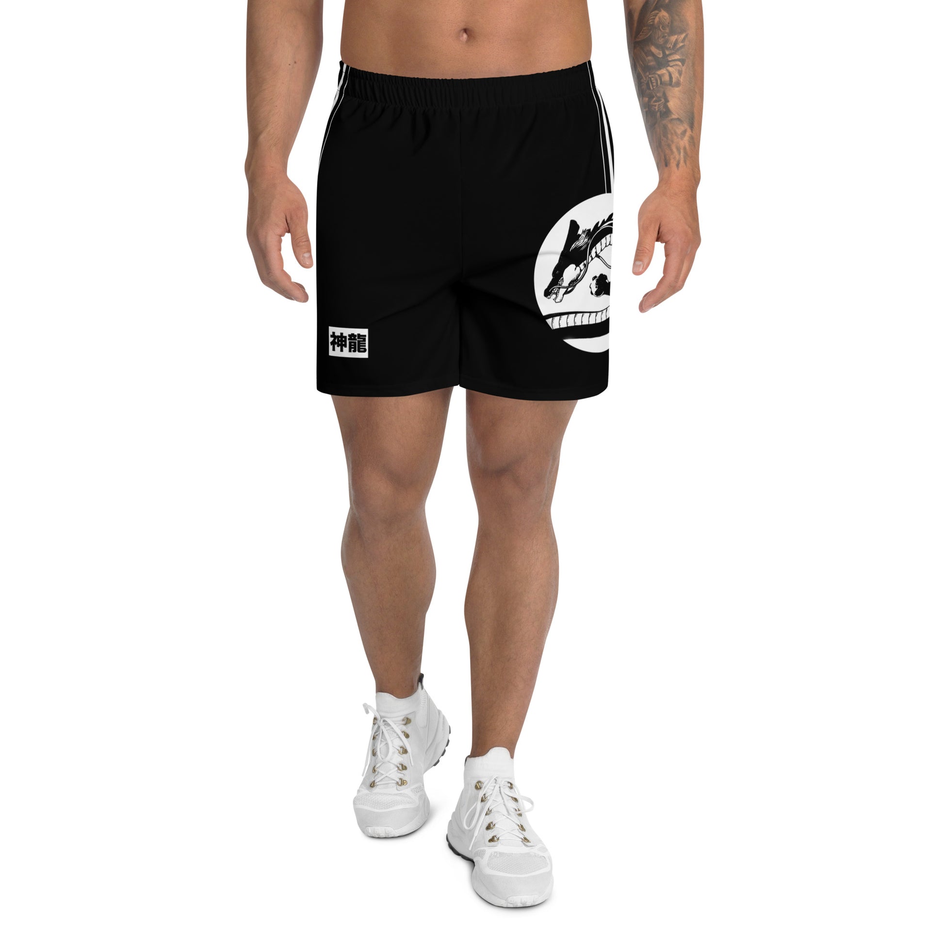 Shenron Athletic Shorts in a lifestyle setting, showcasing comfort and versatility for both fitness and leisure activities. Front