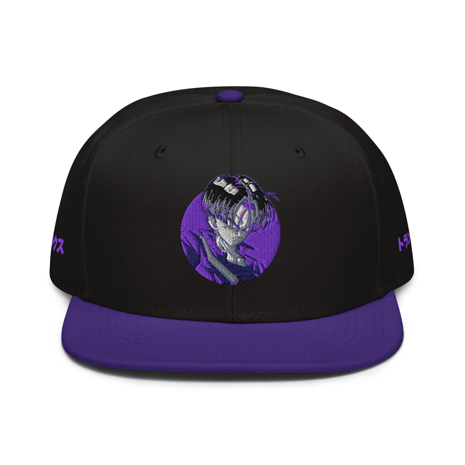 Trunks Snapback Hat featuring a high-profile structured design and grey under visor.